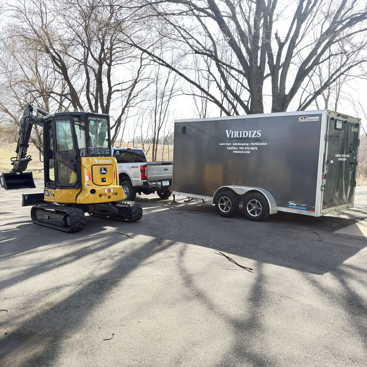 Tree removal in progress on a residential property — Viridizs, Elk River MN area